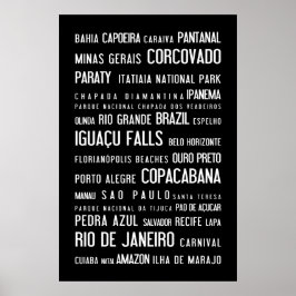 Braziliaans typografisch poster