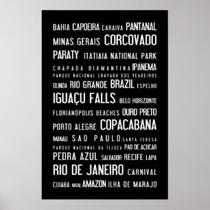 Braziliaans typografisch poster