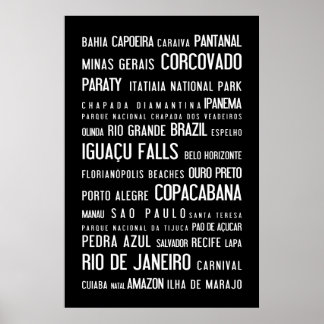 Braziliaans typografisch poster