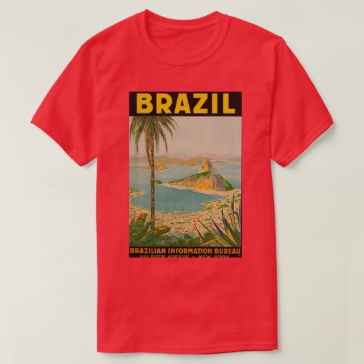 Braziliaans vintage-poster t-shirt (Design voorkant)