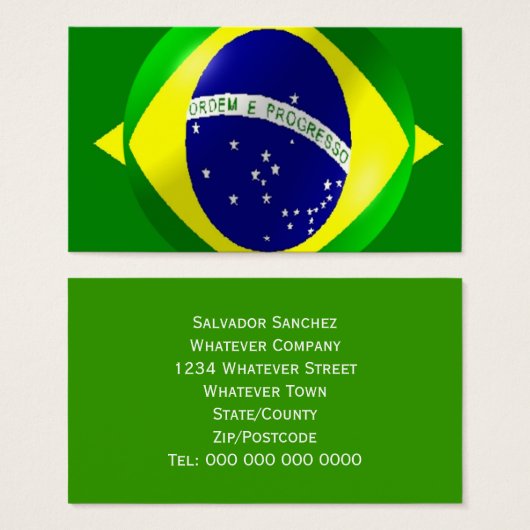 Braziliaans Visitekaartje (Voorkant /achterkant)