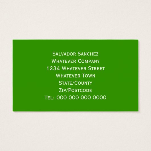 Braziliaans Visitekaartje (Achterkant)