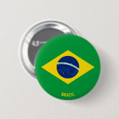 Braziliaans Vlag Cute Patriotic Ronde Button 5,7 Cm (Voorkant /achterkant)