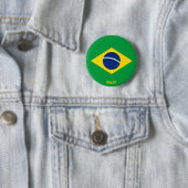 Braziliaans Vlag Cute Patriotic Ronde Button 5,7 Cm (In situ)