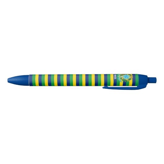 Braziliaans Vlag Cute Patriotic Zwarte Inkt Pen (Bodem)