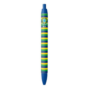 Braziliaans Vlag Cute Patriotic Zwarte Inkt Pen