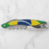 Braziliaans Vlag Patriottisch cadeau Kurkentrekker (Achterkant)