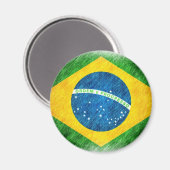 Braziliaans_Vlag_Potlood_Schilderen Magneet (Voorkant / Achterkant)