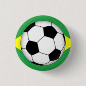 Braziliaans Vlag Voetbal Pin-Back Button Badges (Voorkant)