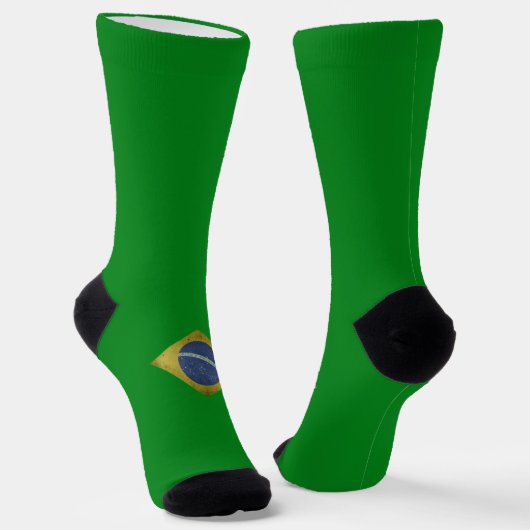 Braziliaans vlagembleem sokken (Gebogen)