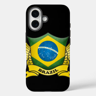 Braziliaans vlaggenembleem iPhone 16 hoesje