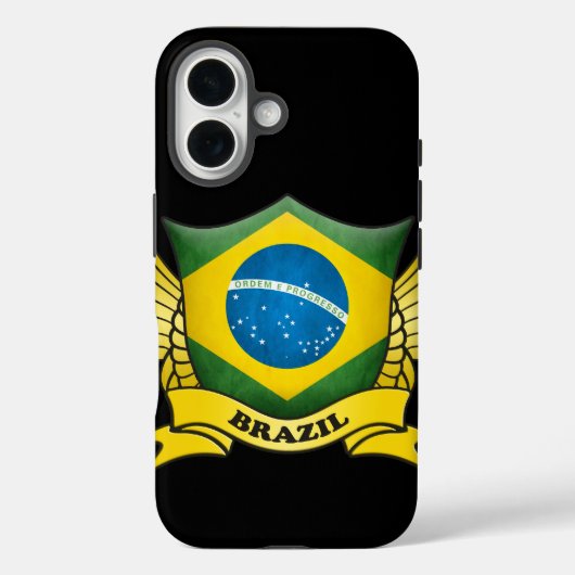 Braziliaans vlaggenembleem Case-Mate iPhone case (Achterkant)