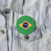 Braziliaans vlaggenembleem ronde button 7,6 cm (In situ)