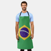 Braziliaans vlaggenembleem schort (Gedragen)