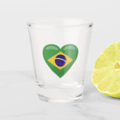 Braziliaans vlaggenhart shot glas (Voorkant)