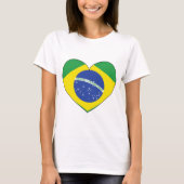 Braziliaans vlaggenhart t-shirt (Voorkant)