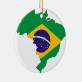 Braziliaans vlaggenkaartsymbool Braziliaans land Keramisch Ornament (Rechts)