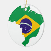 Braziliaans vlaggenkaartsymbool Braziliaans land Keramisch Ornament (Links)