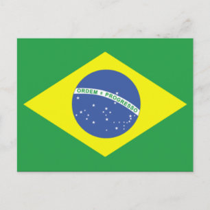 Braziliaans vlaggenontwerp briefkaart