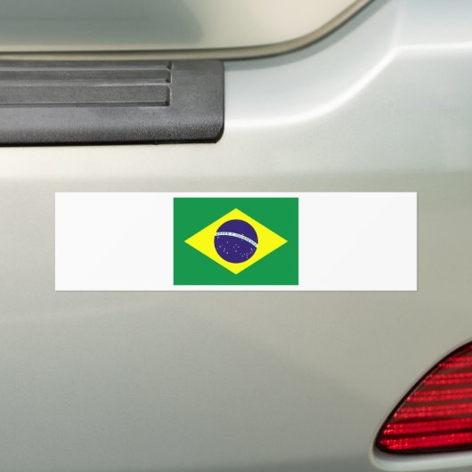 Braziliaans vlaggenontwerp bumpersticker (Op auto)