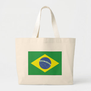 Braziliaans vlaggenontwerp grote tote bag