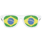 Braziliaans vlaggenontwerp retro zonnebril (Voorkant)