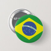 Braziliaans vlaggenontwerp ronde button 5,7 cm (Voorkant /achterkant)