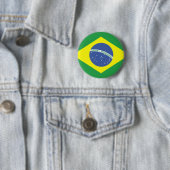 Braziliaans vlaggenontwerp ronde button 5,7 cm (In situ)