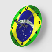 Braziliaans vlaggenontwerp ronde klok (Hoek)