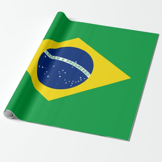 Braziliaans vlaggenwerkpapier cadeaupapier (Uitgerold)
