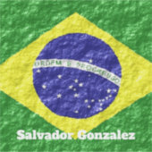 Braziliaans Vlagontwerp Sticker (Voorkant)