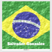 Braziliaans Vlagontwerp Sticker (Vel)
