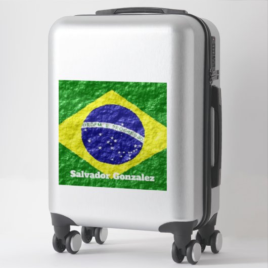 Braziliaans Vlagontwerp Sticker (Koffer)