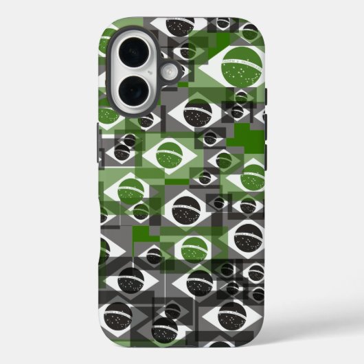 Braziliaans vlagpatroon Case-Mate iPhone case (Achterkant)
