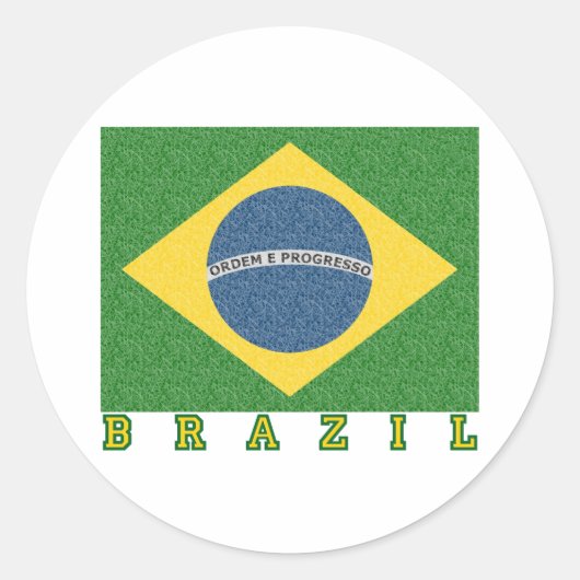Braziliaans voetbal 2010 ronde sticker (Voorkant)