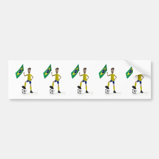 Braziliaans voetbal bumpersticker (Voorkant)