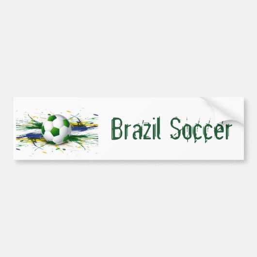 Braziliaans Voetbal Bumpersticker (Voorkant)