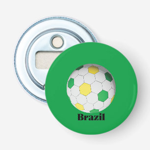 Braziliaans Voetbal Button Flesopener