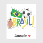 Braziliaans Voetbal Sticker (Vel)