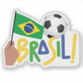 Braziliaans Voetbal Sticker (Voorkant)