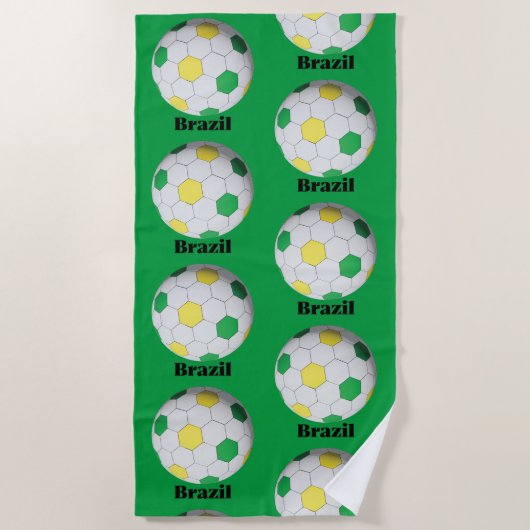 Braziliaans Voetbal Strandlaken (Voorkant)