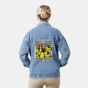 Braziliaans Voetballegende Vintage 90s Denim Jacket