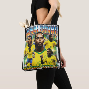 Braziliaans Voetballegende Vintage 90s Tote Bag