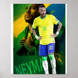 Braziliaans voetballer neymar jr poster