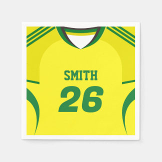 Braziliaans voetbalshirt met aangepaste naam en nu servet