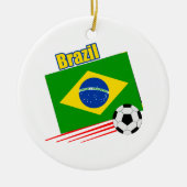 Braziliaans voetbalteam keramisch ornament (Voorkant)