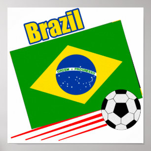 Braziliaans voetbalteam poster