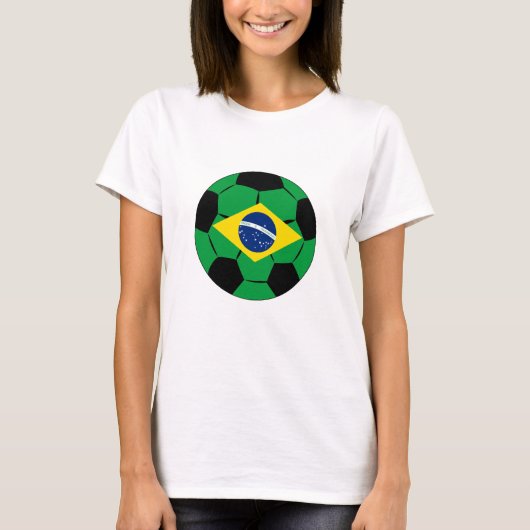 Braziliaans voetbalveld Jersey Football Braziliaan T-shirt (Voorkant)