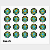 Braziliaans wapen ronde sticker (Vel)