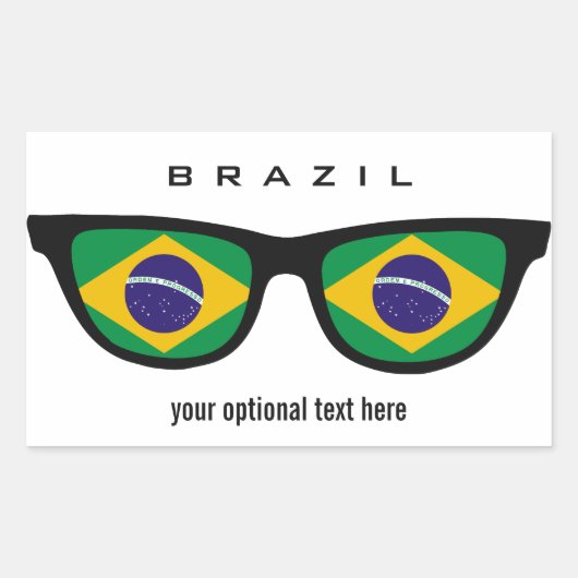 braziliaanse aangepaste stickers in Shades (Voorkant)